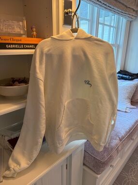 Cherry LA Cream Pullover Hoodie with Subtle Logo